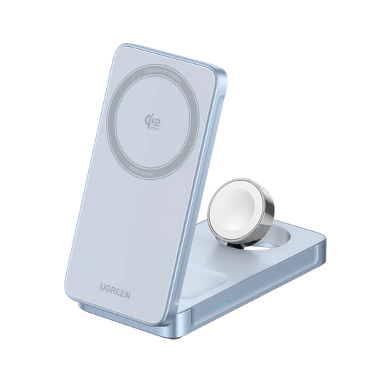 UGREEN MagFlow 3-in-1 Magnetic Wireless Charger (Qi2 25W, MagSafe-Compatible)