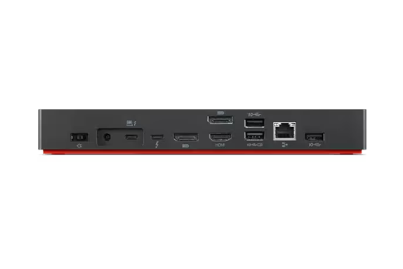 Lenovo ThinkPad Thunderbolt 4 Workstation Docking Station - Black and Red