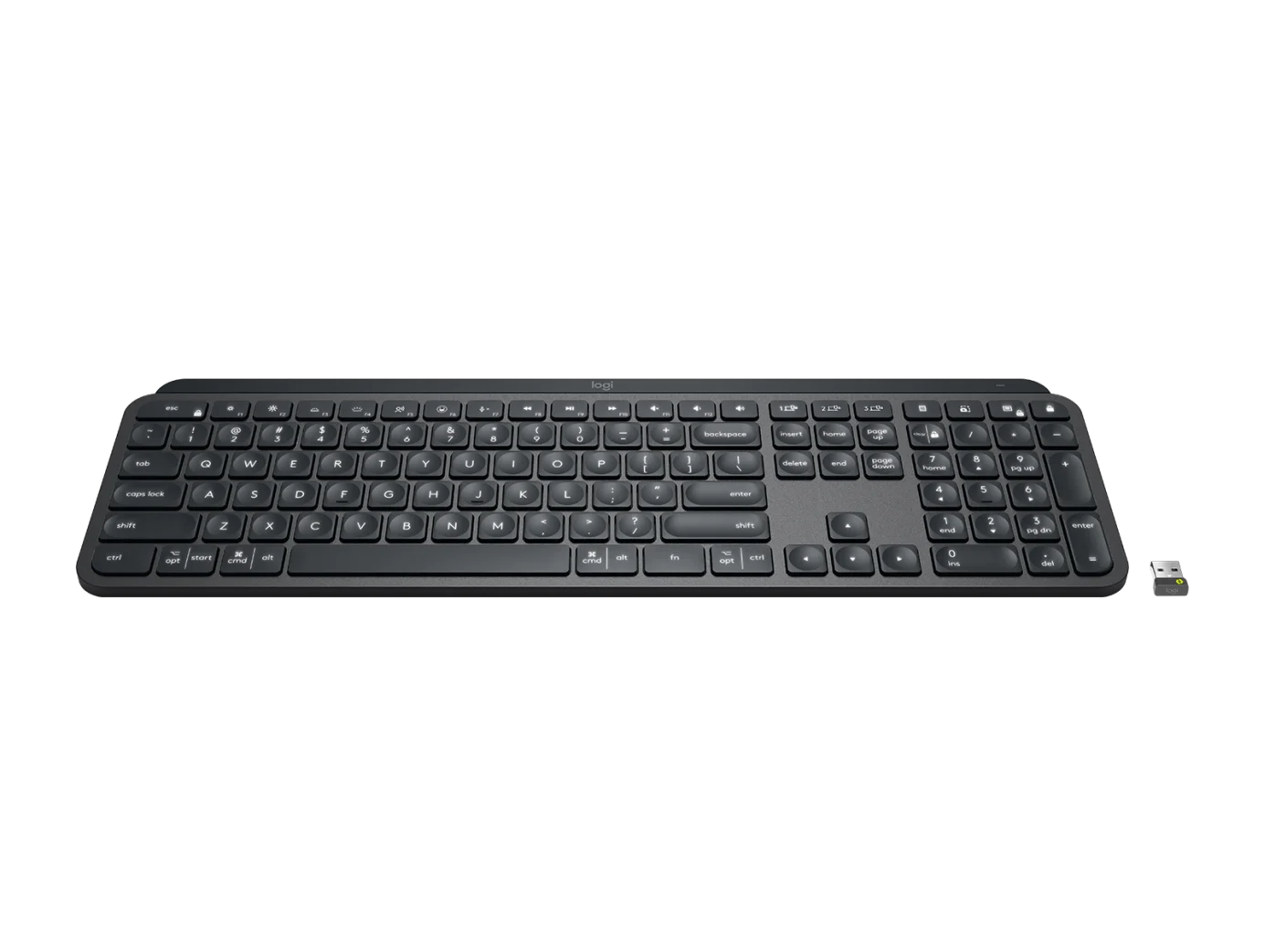 Logitech MX Keys For Business Full-size Wireless Keyboard for PC and Mac with Smart Illumination Keys - Graphite
