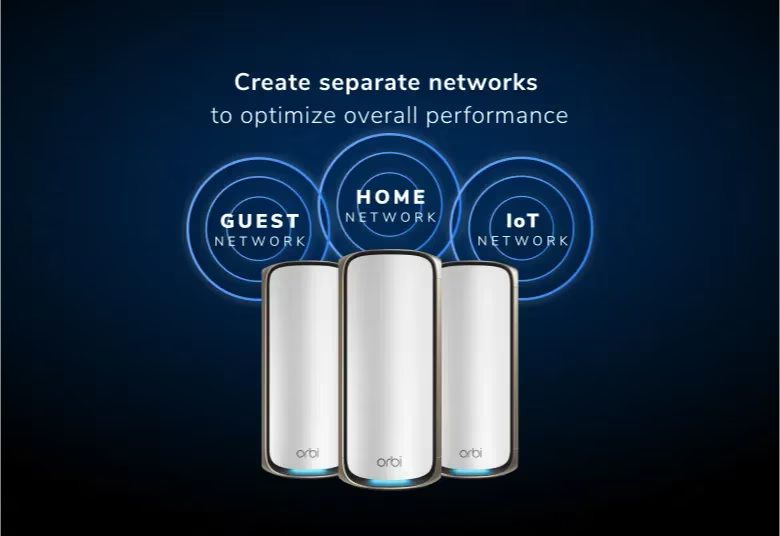 Orbi 970 Series Quad-band Wi-Fi 7 Mesh, White Edition