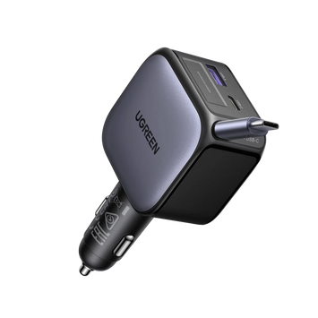 REEN Nexode Car Charger 90W with Retractable USB-C Cable