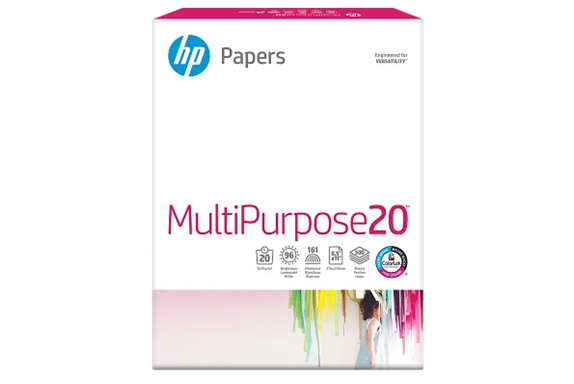 HP MultiPurpose 20TM Printer Paper, 8.5 x 11in (216 x 279 mm), 500 sheets - White