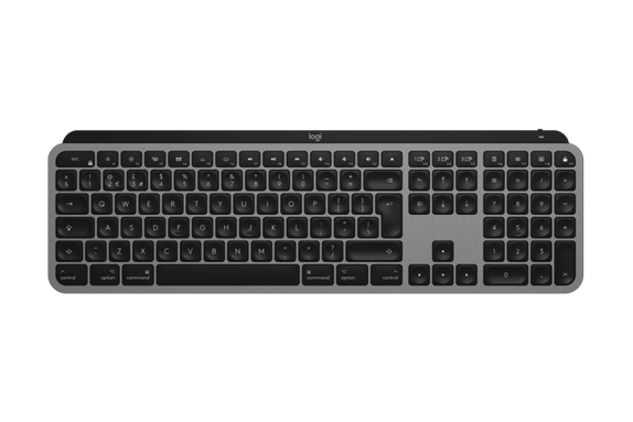 Logitech MX Keys Advanced For Mac Full-size Wireless Keyboard with Smart Illumination Keys - Space Grey