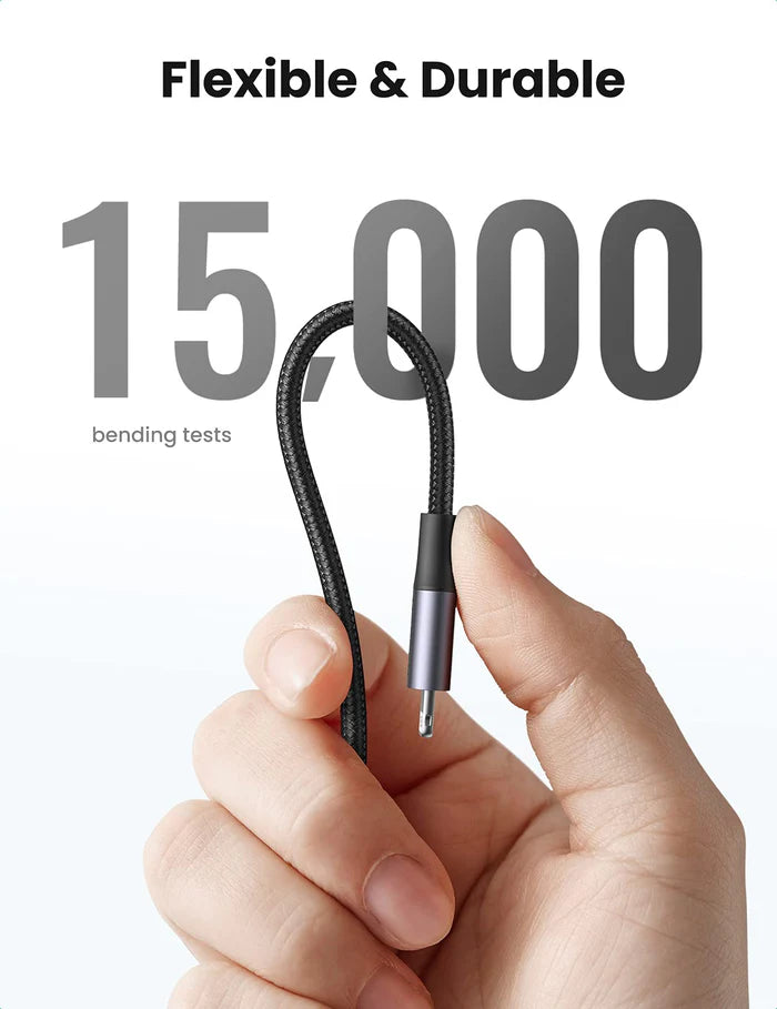 UGREEN Nylon Braided 20W USB C to Lightning Cable - 3.3FT