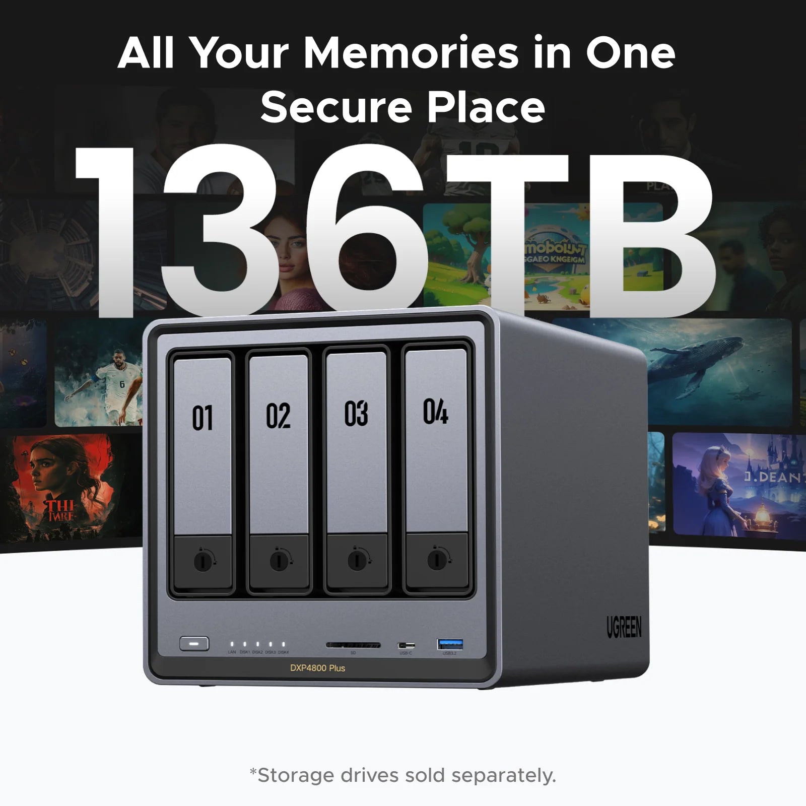 UGREEN NASync DXP4800 Plus | 4 - Bay NAS