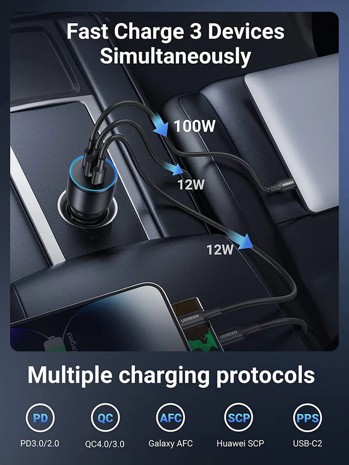 UGREEN 130W USB-C Car Charger