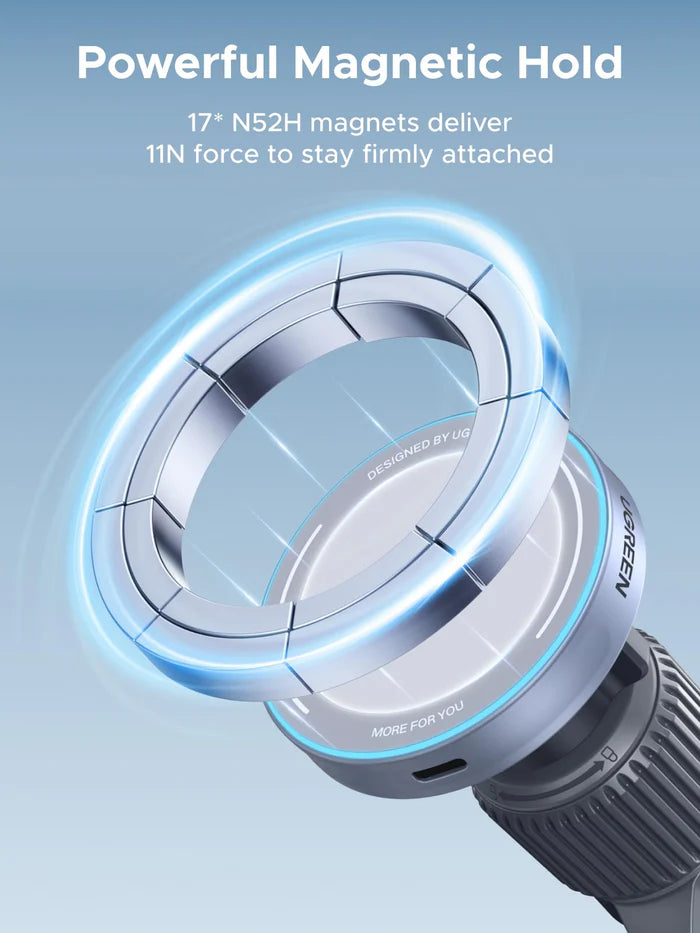 UGREEN MagFlow Magnetic Wireless Car Charger 25W (MagSafe compatible)