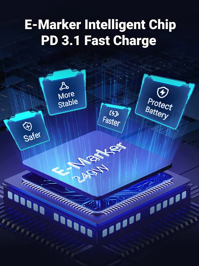 UGREEN 240W PD3.1 USB C to USB C Nylon Braided Cable - 6.6FT