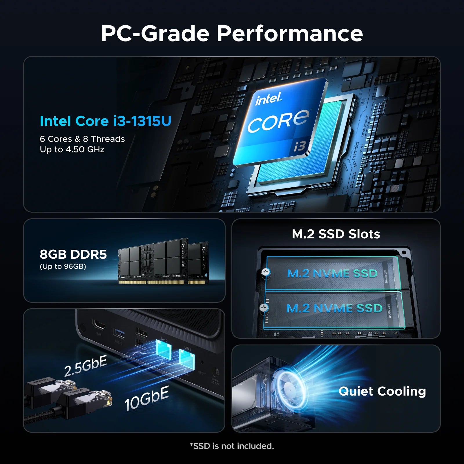 UGREEN NASync DXP4800 Pro | 4 - Bay NAS, (ETD: May 11th, 2026)