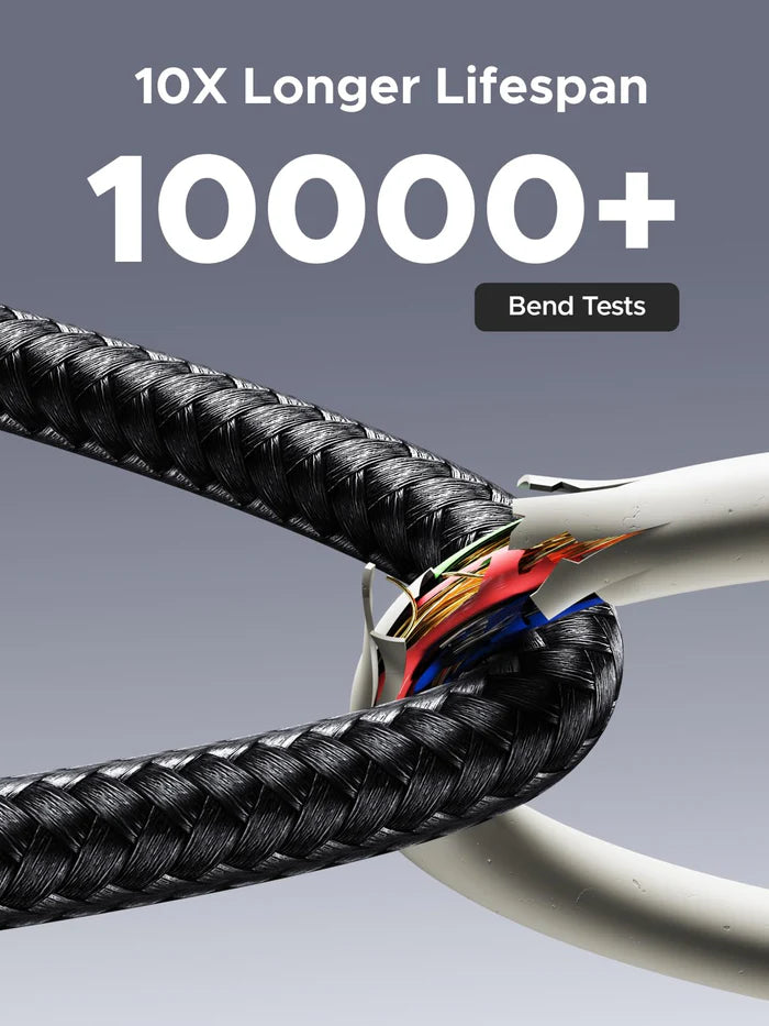 UGREEN USB-C Nylon Braided Cable (240W, Digital Display, 480Mbps)