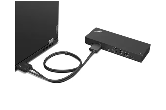 Lenovo ThinkPad Thunderbolt 4 Workstation Docking Station - Black and Red