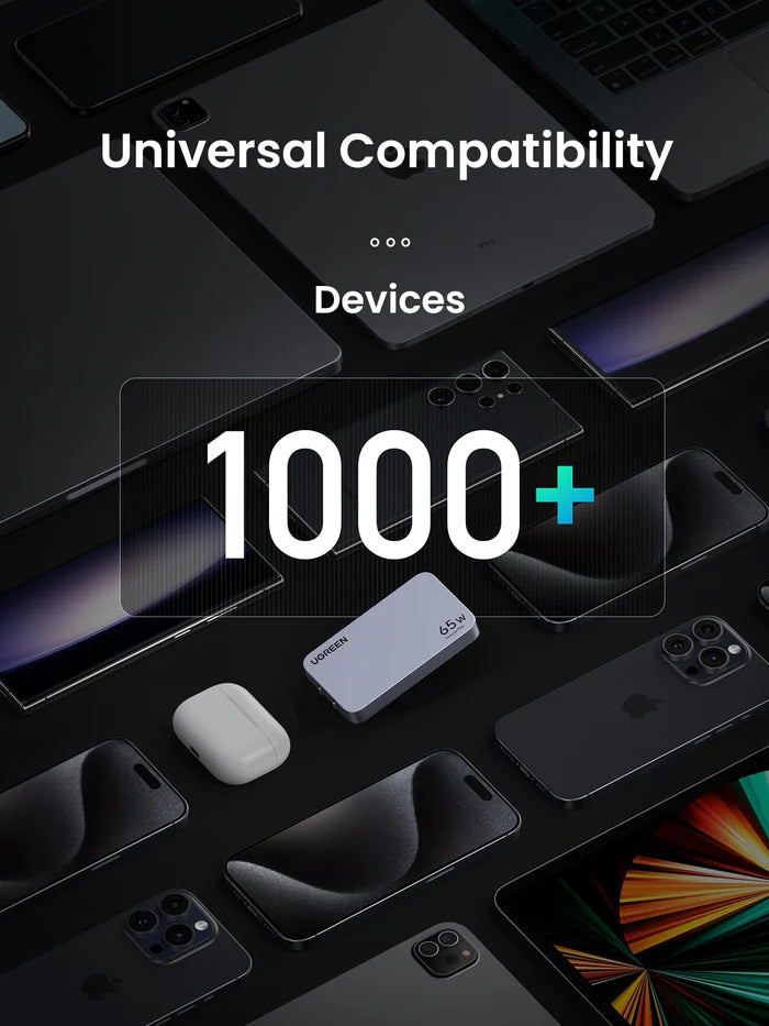 UGREEN Nexode Pro 65W 3-Port GaN Ultra-Slim iPhone | Android Charger