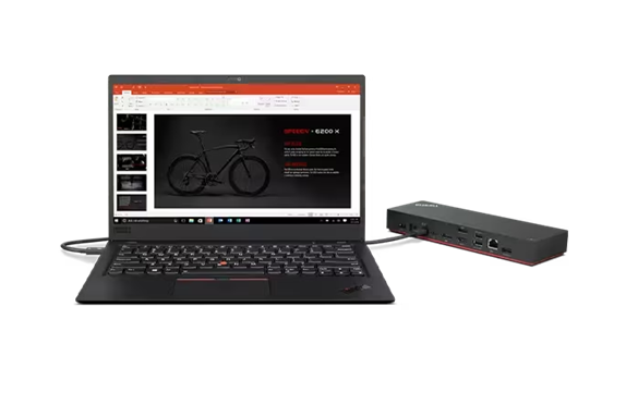 Lenovo ThinkPad Universal Thunderbolt 4 Docking Station - Black and Red