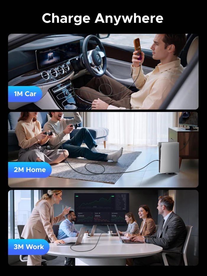 UGREEN USB-C Nylon Braided Cable (240W, Digital Display, 480Mbps)