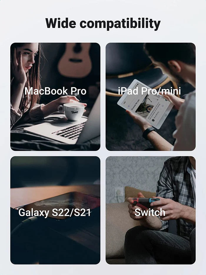 UGREEN USB C to USB C 100W Fast Nylon Braided Cable 2 Pack