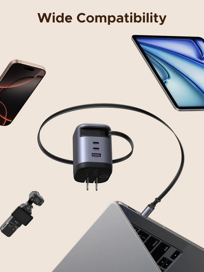 UGREEN Nexode 100W Charger with Retractable USB-C Cable
