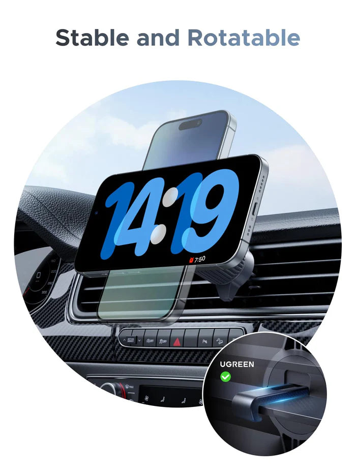 UGREEN MagFlow Magnetic Wireless Car Charger 25W (MagSafe compatible)